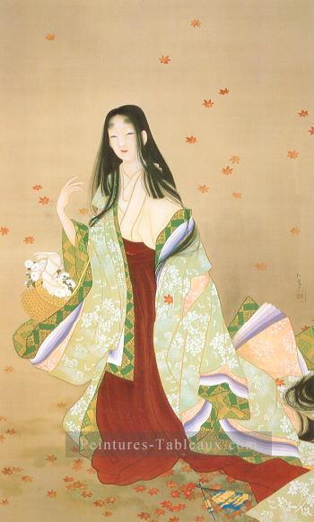 panier de fleurs 1915 Uemura Shoen japonais Peintures à l'huile